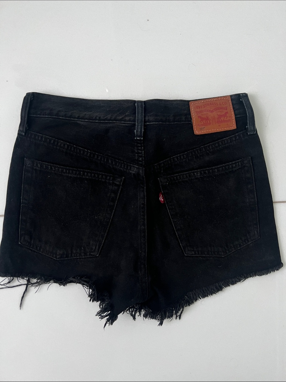 Levi's 501 Original Fit Black High-Rise Denim Cutoff Shorts